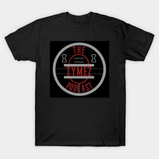 Tymez Podcast Black, Red, and Gray T-Shirt